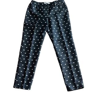 RSVP by Talbots Womens Black Pants Swan Print 2 NWT‎